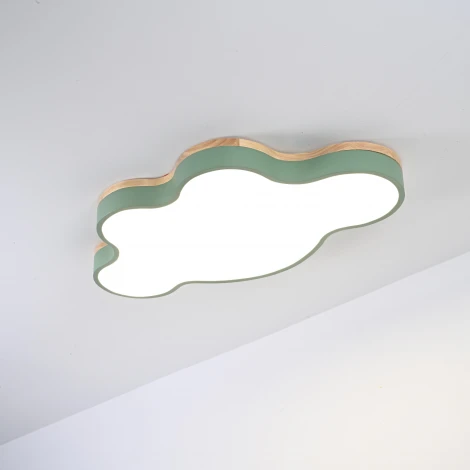 Потолочный светильник Wi-Fi Cloud Eco D63 Green By ImperiumLoft Cloud-Eco01 (для детской, LED, 220V, голосовое управление, умный дом - Алиса, тучи)
