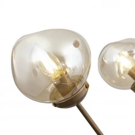 Потолочная люстра на штанге в виде молекул Freya Volani FR8017PL-10MG