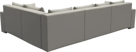 Диван угловой Майами Long правый угол (Бежевый/Рогожка) Лига Диванов арт.122905