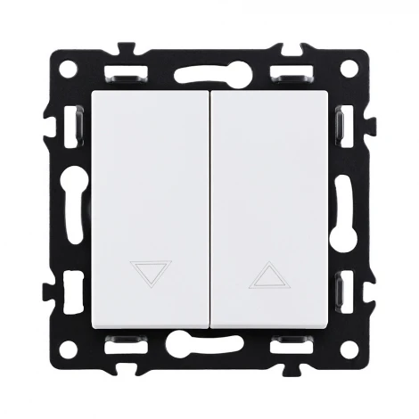 Механизм управления жалюзи 2-клавишный белый Kollinger Asthetik AS-013WH