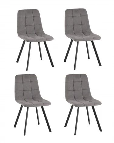 Стул Одди Original Square велюр серый (набор 4 шт) Stool Group УТ000042521