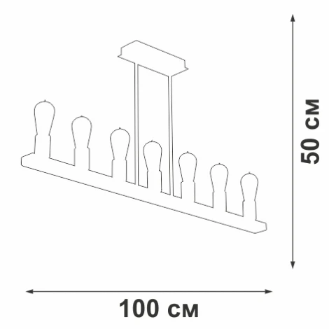 Потолочная люстра на штанге Vitaluce V3000-1/7PL