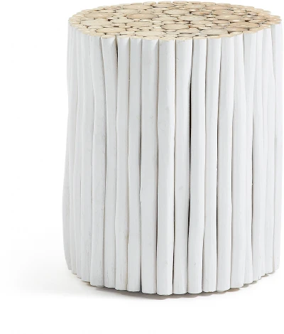 Журнальный стол La Forma (ex Julia Grup) Filip (Белый/ Тик,Дерево)