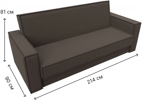 Диван-книжка Куба (Коричневый/Рогожка) Лига Диванов арт.122058