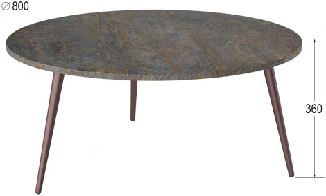 Стол журнальный Рикон гранж/винный металлик от фабрики Mebelik