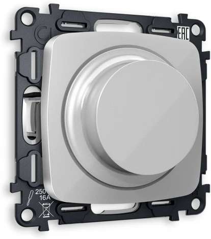 Комплект механизма Ambrella Volt светорегулятора универсального поворотно-нажимного OMEGA MO405510 Серебро глянец 25-600W/LED 5-300W QUANT