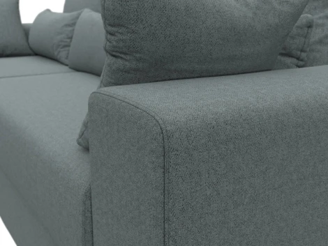 Диван угловой Майами левый угол (Серый/Рогожка) Лига Диванов арт.121159L