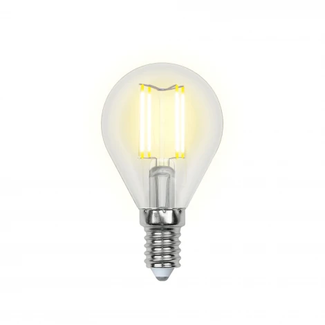 Лампочка светодиодная груша прозрачная E14 6W 4000K Uniel LED-G45-6W/NW/E14/CL GLA01TR