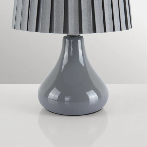 Настольная лампа Lumion Naina 8184/1T серый, керамика/текстиль E14 1*40W 220V (выключатель)