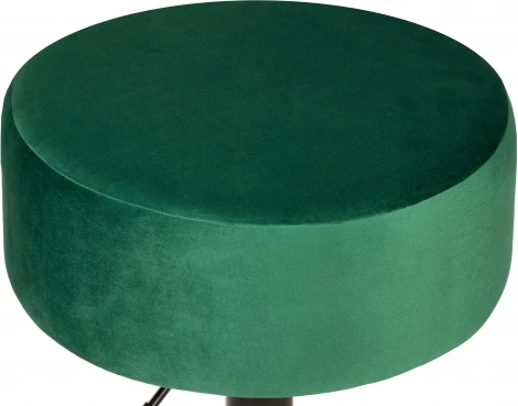 Пуф DOBRIN DANNY BLACK (зеленый велюр (MJ9-88)) 2050_BlackBase-LM BLACK, цвет сиденья зеленый (MJ9-88), основания черный