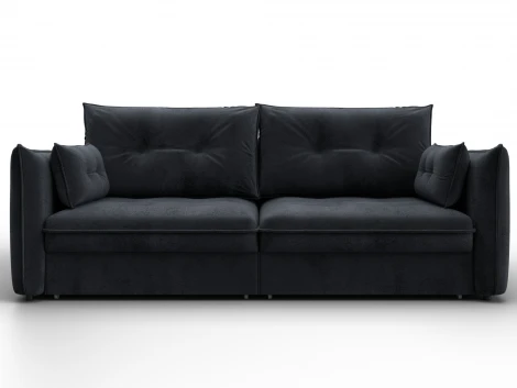 Диван прямой Лига-100 НПБ (ДСП,Фанера/Пластик/Велюр/Темно-серый) Лига Диванов 133657