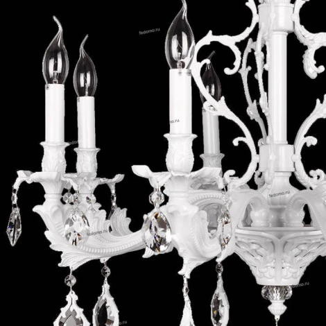 Подвесная люстра Omnilux Senis OML-74713-08 (220V, подвески, на цепи, подсвечник, свеча)