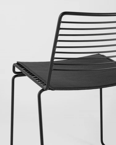 Стул обеденный Danny черный с черной подушкой УТ000004223