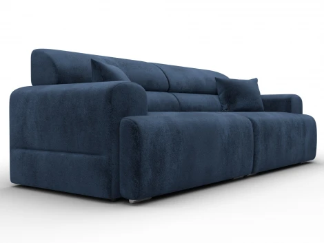 Диван прямой Лига-109 НПБ (ДСП,Фанера,Велюр/Синий) Лига Диванов 136488