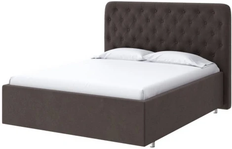 PROxSON Кровать Classic Large (Ткань: Велюр Monopoly Горячий шоколад (237)) 160x200