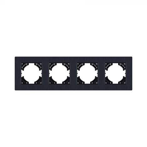 Рамка 4-постовая черный Kollinger Eleganz Plex EP4BK