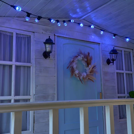 Лампа декоративная светодиодная, форма "Ананас", прозрачная, цвет синий Volpe Bicolor LED-D45-1W/BLUE/E27/CL/С PINEAPPLE