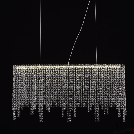 Подвесная люстра светодиодная APL LED Sicilia SH06.70.B.Ni.4000 (220V, хрусталь, на тросе)