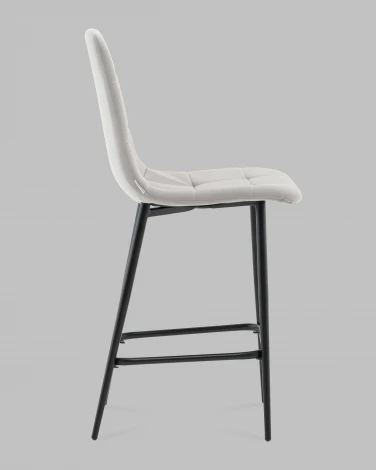 Стул полубарный Одди велюр светло-серый Stool Group арт.УТ000041432