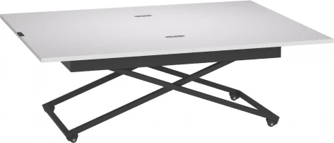 Стол универсальный трансформируемый Калифорния АНДРЭ Loft ЛДСП Белый/Черный