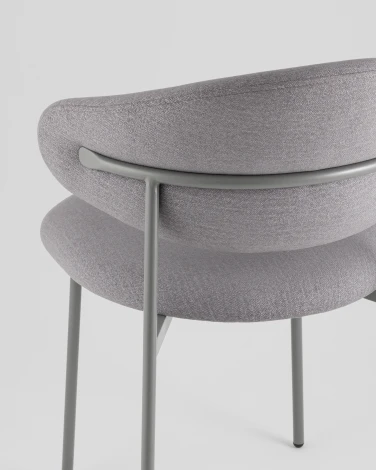 Стул Evan велюр серый каркас серый Stool Group УТ000042346