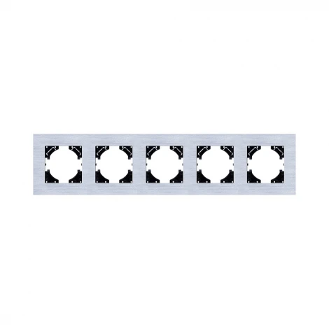 Рамка 5-постовая серебро Kollinger Reflex AL RA5SR