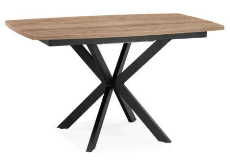 Стол деревянный Палу 130(170)х80 дуб веллингтон / черный 633138