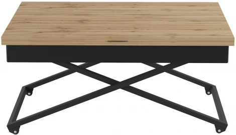 Стол универсальный трансформируемый АНДРЭ Loft ЛДСП дуб вотан/чёрный от фабрики Mebelik