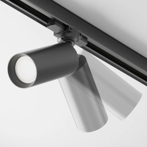 Трековый светильник Focus Trinity GU10 50Вт (трехфазный) Maytoni Technical TR028-3-GU10-B (220V, круглые)