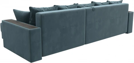 Диван угловой с декором и полкой Лига-050 НПБ Лига Диванов (Велюр) арт.128592