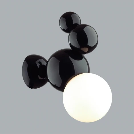Настенный светильник Lumion Blasen 6566/1W черный/белый матовый/металл/стекло E27 1*40W 220V (шарики)