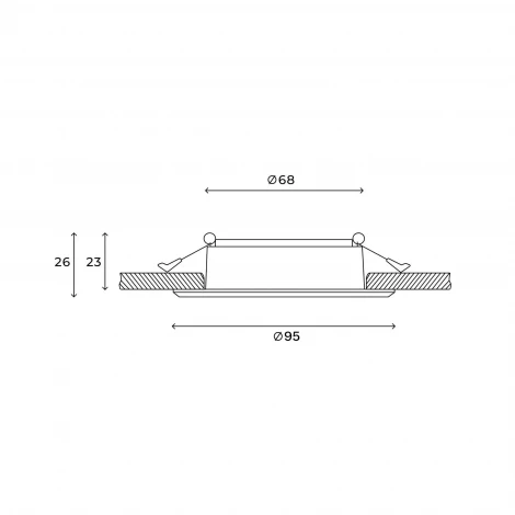 Встраиваемый светодиодный светильник 4000К белый Hesby Lighting Helsingborg HSBL_0204