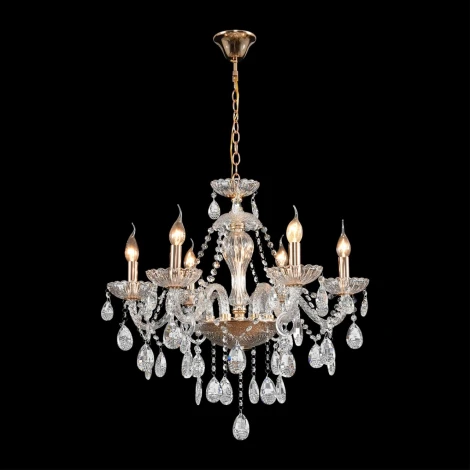 Люстра подвесная Lumion Alissa 8376/6 золото/прозрачный, металл/хрусталь E14 6*40W 220V