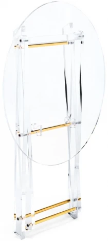 Журнальный столик Woodville складной Spirit 40x45 clear / gold 15641