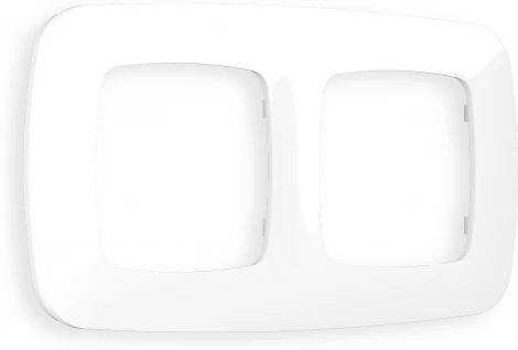 Рамка Ambrella Volt OMEGA Ecta (Белый глянец) 2-ая OF140102