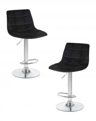 Набор 2 шт стул барный DOBRIN TAILOR (черный велюр (MJ9-101))