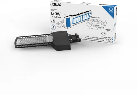 Уличный консольный светильник Gauss Qplus 629535320 (LED, 220V, IP65)