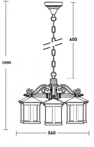 Уличный светильник подвесной Oasis Light CORDOBA 18270/6 Bl