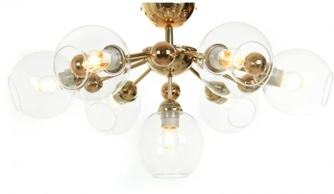 Потолочная люстра Lumina Deco LDC 8040-7 F.GD+PR (220V, шар, молекулы)