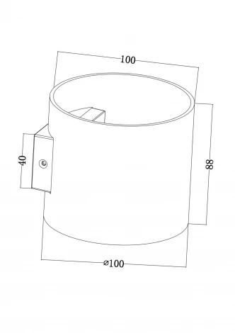 Настенный светильник (бра) Rond G9х1 50Вт IP 20 Maytoni Technical C066WL-01MG (220V, круглые)
