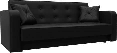 Диван-книжка Тур (Черный/Экокожа) Лига Диванов арт.121789