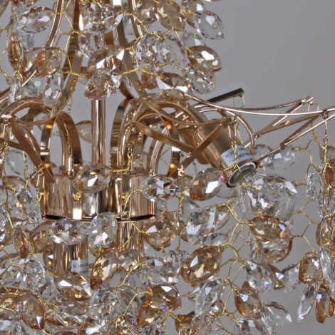 Подвесная люстра Reluce 08274-0.4-10 FG (220V, хрусталь, на цепи)