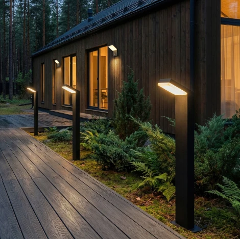 Наземный светильник светодиодный Elektrostandard Sensor 1542 TECHNO LED 3000K чёрный