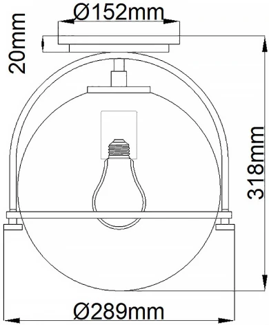 Потолочный светильник круглый Hinkley Somerset QN-SOMERSET-F-C-BN (220V, шар)
