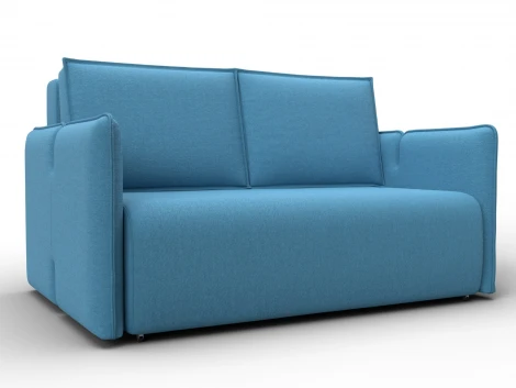 Диван прямой Лига-117 (ЛДСП,Брус,Фанера,Рогожка/Голубой) Лига Диванов 137007