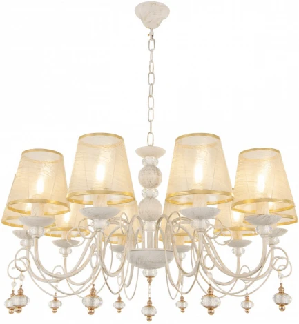 Подвесная люстра Arte Milano AM347620 347620/10 WT+G (220V, подвески, на цепи)