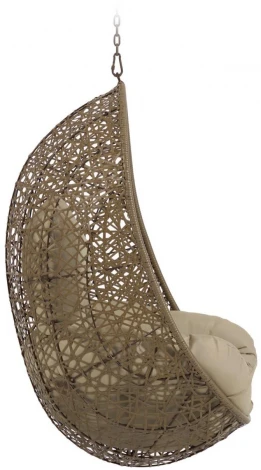 Кресло подвесное на стойке La Forma (ex Julia Grup) Florina (Коричневый/ Искусственный ротанг,Сталь,Пластик)