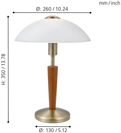 Интерьерная настольная лампа Eglo Solo 1 87256