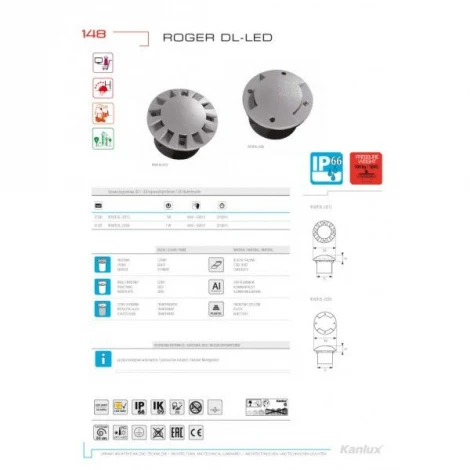 Встраиваемый светильник уличный Roger Dl-led 7281