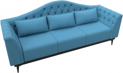 Диван кухонный прямой Флорида (Голубой/Рогожка) Лига Диванов арт.123212